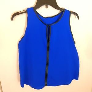 Apt.9 royal blue top with Rock nylon pants